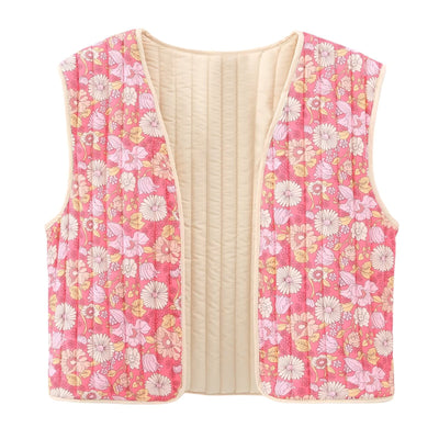Chaleco Floral Otoñal Reversible de Algodón - Image 5