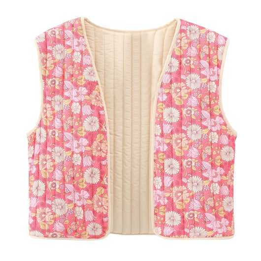 Chaleco Floral Otoñal Reversible de Algodón - Image 5