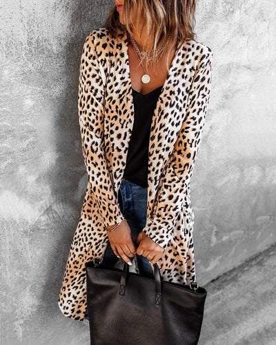 Chaqueta Casual de Algodón con Estampado Leopardo para Otoño e Invierno - Image 4