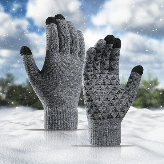 Guantes Térmicos Tejidos para Ciclismo - Hombre y Mujer con Grip Antideslizante