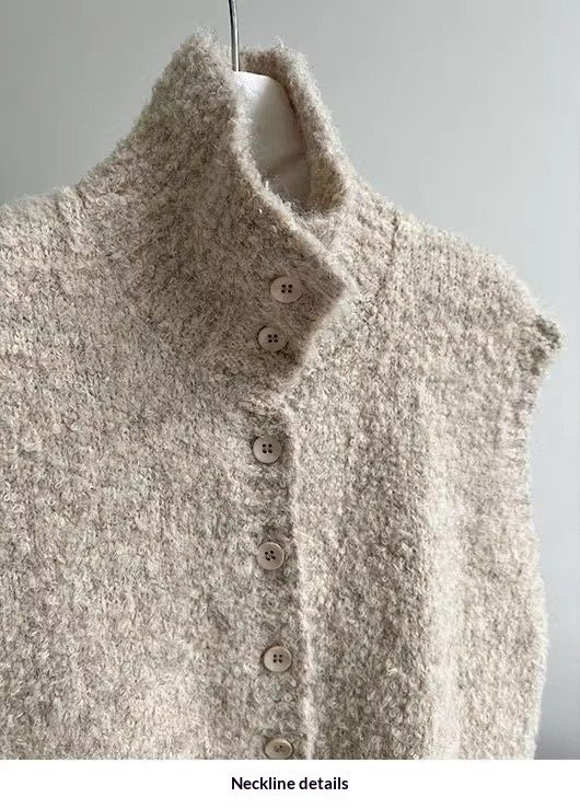 Chaleco Relajado para Mujer con Cuello Alto Superpuesto - Image 18