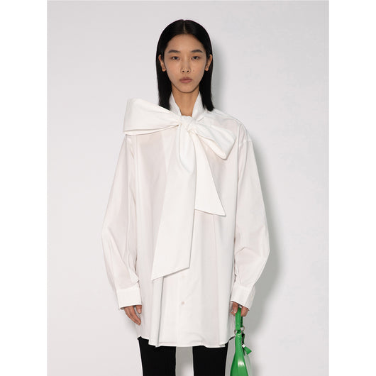 Vestido Camisero de Popelina con Moño para Primavera - Image 16