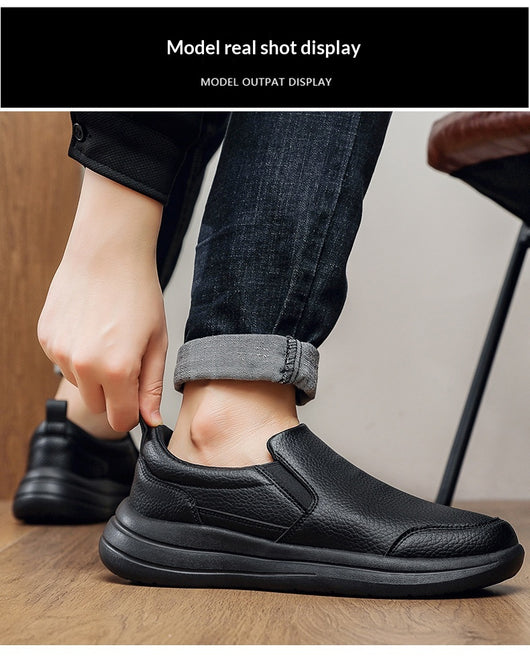 Zapatos de Cuero Ligero Premium para Hombre - Comodidad Casual Elegante - Image 27