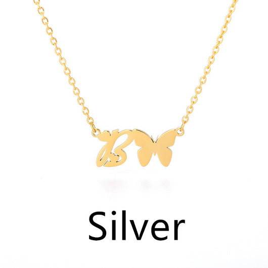 Collar Colgante Mariposa con Inicial Personalizada - Image 28