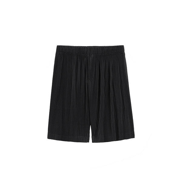 Pantalones Cortos Casuales Holgados con Cintura Elástica y Pliegues para Hombre - Image 4