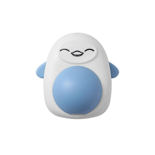 White and pink cartoon bear catnip toy with a winking face and a pink spinning ball on its belly. - Image 9
