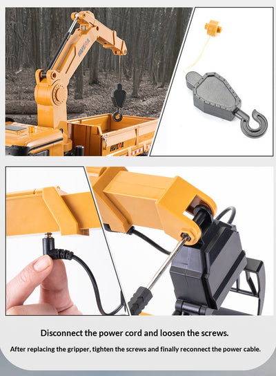 Camión Volquete con Grúa Magnética - Juguete de Control Remoto Eléctrico - Image 19