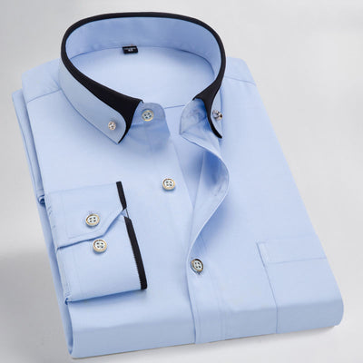 Camisa Ejecutiva de Manga Larga Antiarre Rugas sin Planchado - Image 6