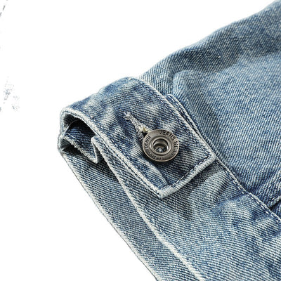 Chaleco Denim Lavado para Hombre con Cuello de Pie - Image 5