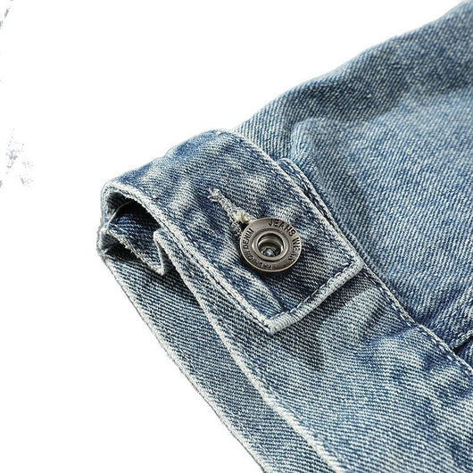 Chaleco Denim Lavado para Hombre con Cuello de Pie - Image 5