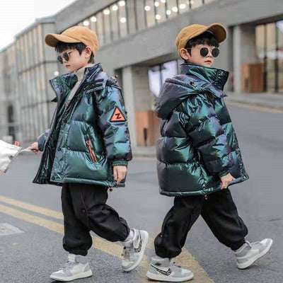 Abrigo de Plumón de Pato Blanco Estilo Occidental para Niños Grandes - Image 13