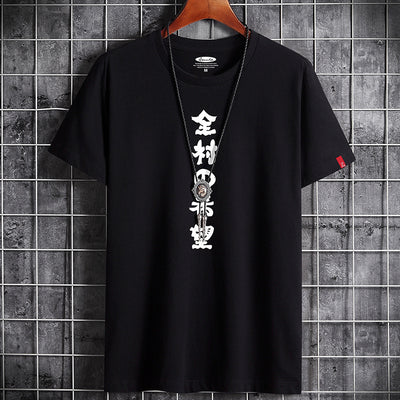 Camisa Estampada de Algodón con Tendencia Xie para Hombre - Manga Corta Verano - Image 5