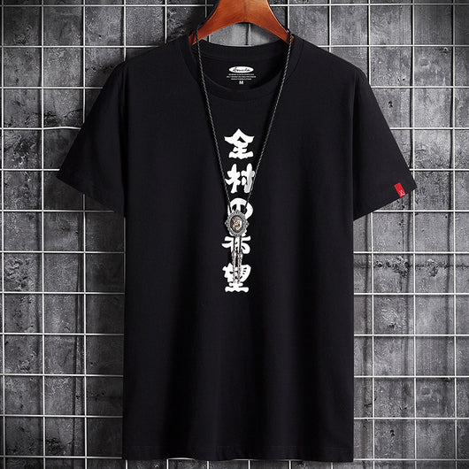 Camisa Estampada de Algodón con Tendencia Xie para Hombre - Manga Corta Verano - Image 5