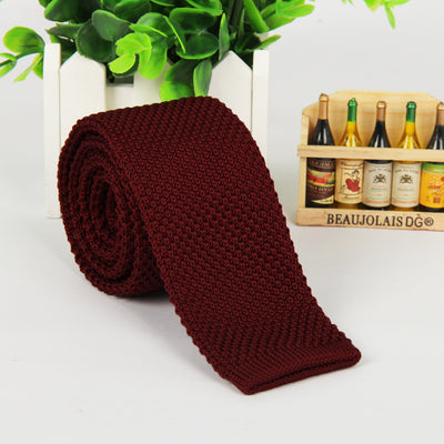 Corbata Tejida Unicolor para Hombre - Image 8