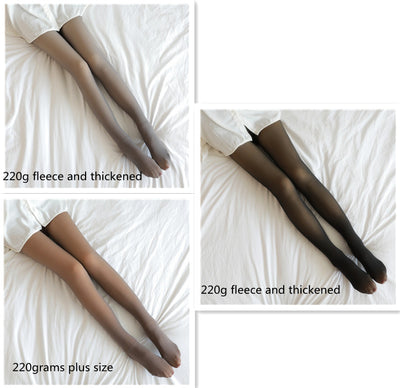 Leggins Térmicos Translúcidos Talla Grande con Forro Polar - Pantimedias Invierno - Image 19