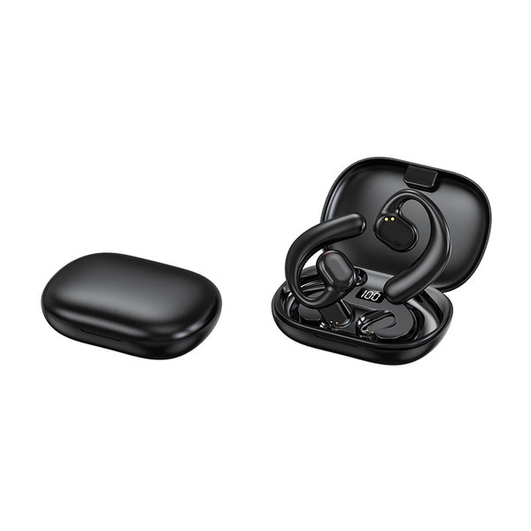 Auriculares Bluetooth con Gancho para Oreja y Cancelación de Ruido para Correr