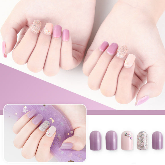 Uñas Postizas con Brillo Waterproof - Kit DIY en Caja