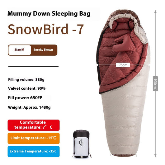 Saco de Dormir Premium con Plumón de Ganso Cálido y Confortable - Image 10