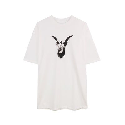 Camiseta Hombre Estilo Retro Americano Manga Corta Suelta Casual - Image 5