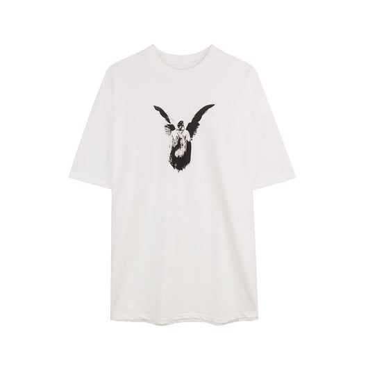 Camiseta Hombre Estilo Retro Americano Manga Corta Suelta Casual - Image 5