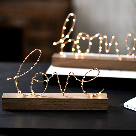 Letras Luminosas Decorativas - Luces Nocturnas Creativas