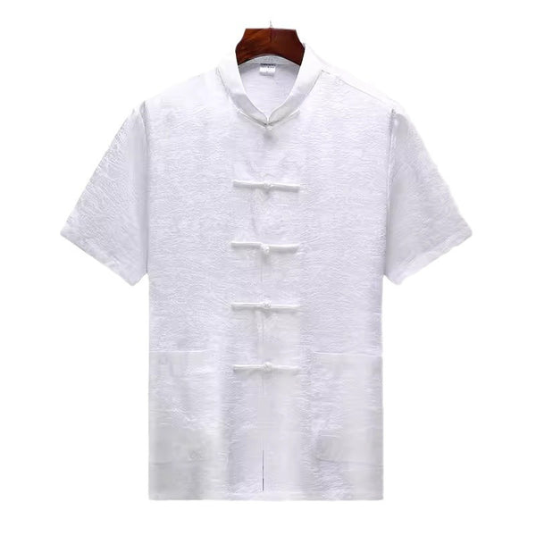 Traje Tang de Seda Mulberry para Hombre - Elegancia Tradicional China - Image 5
