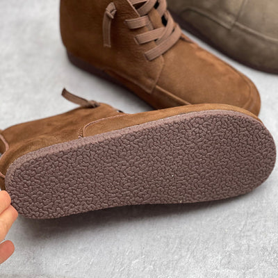 Botas Artesanales de Cuero Gamuza con Suela Flexible y Cierre Elástico - Image 17