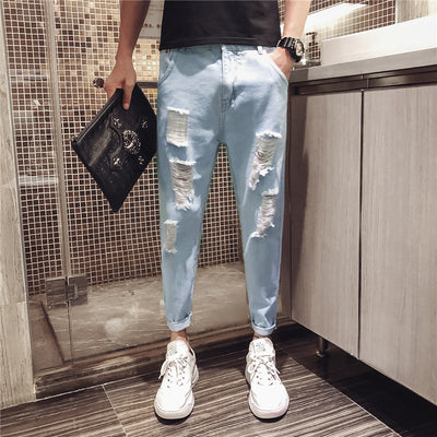 Pantalones Rotos Estilo Beggar para Primavera y Otoño - Image 3