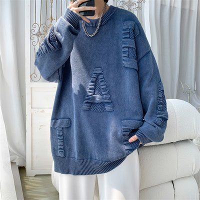 Suéter Cardigan Hombre Talla Grande Algodón Tejido Suelto - Image 3