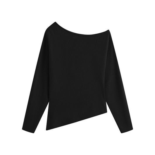 Blusa Asimétrica de Hombro Frío Talla Grande para Mujer - Image 2
