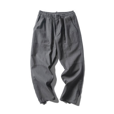 Pantalones Casuales Holgados con Detalles de Patchwork para Hombre - Image 8