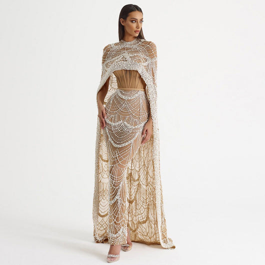 Vestido Largo de Lujo Pearl con Caída Elegante - Image 31