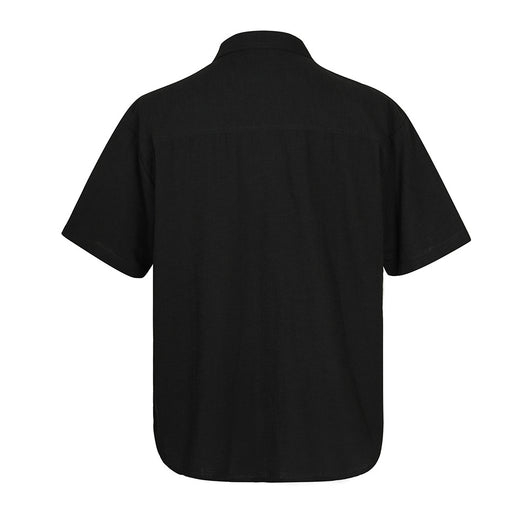 Camisa Retro de Colores Sólidos Personalizable para Hombre - Image 19