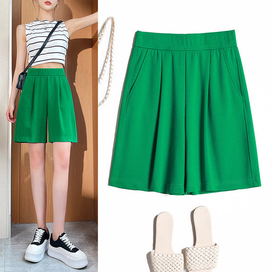 Shorts Deportivos Talle Grande Cintura Alta Pierna Ancha para Verano - Image 14