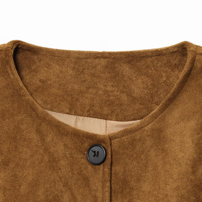 Chaqueta Abrigo Mujer Cuello Redondo Manga Larga Corte A - Image 13