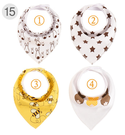 Baberos para Bebé de Algodón Puro Impermeables - Set de 4 Piezas - Image 8