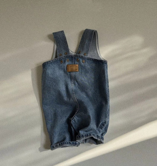 Pantalón Tipo Overol Denim Azul con Tirantes para Niños y Niñas - Image 14