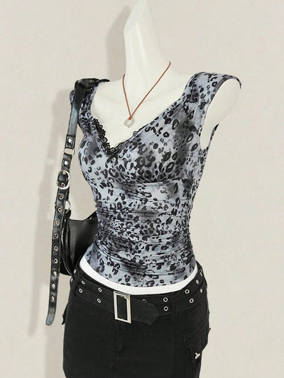 Chaleco Vintage Cuello V con Cintura de Encaje Reductor - Image 17