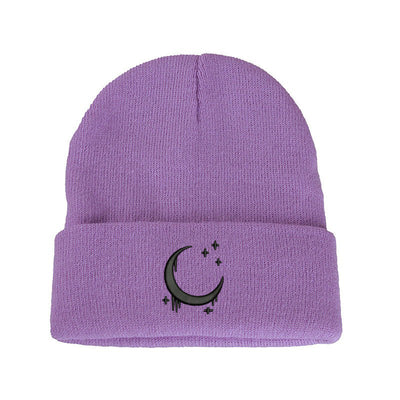 Gorro de Lana Tejido con Diseño de Luna y Estrellas para Otoño Invierno - Image 23