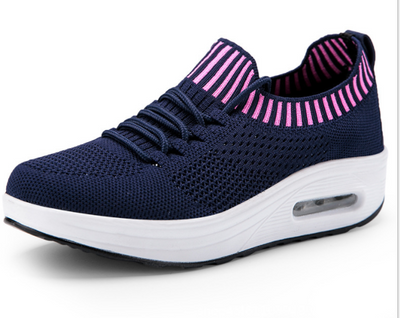 Zapatillas Deportivas Miyaka Air Cushion con Suela Gruesa - Calzado Tejido Volador para Mujer - Image 8
