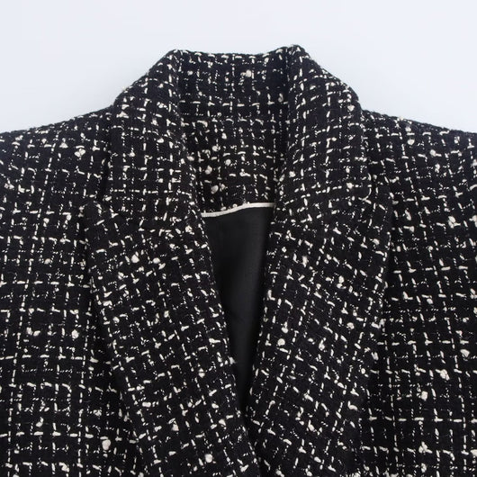 Saco Elegante Texturizado Doble Botonadura Manga Larga - Image 4