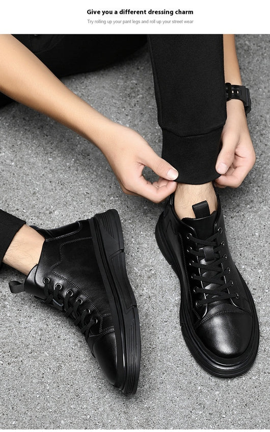 Botas Altas de Cuero para Hombre - Zapatos Casuales Invierno - Image 17