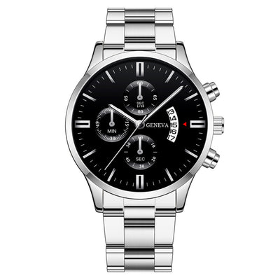 Reloj de Negocios para Hombre con Correa de Acero y Tres Esferas - Image 5