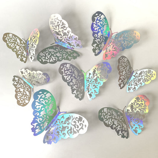 Pegatinas Decorativas de Mariposas 3D con Efecto Hueco