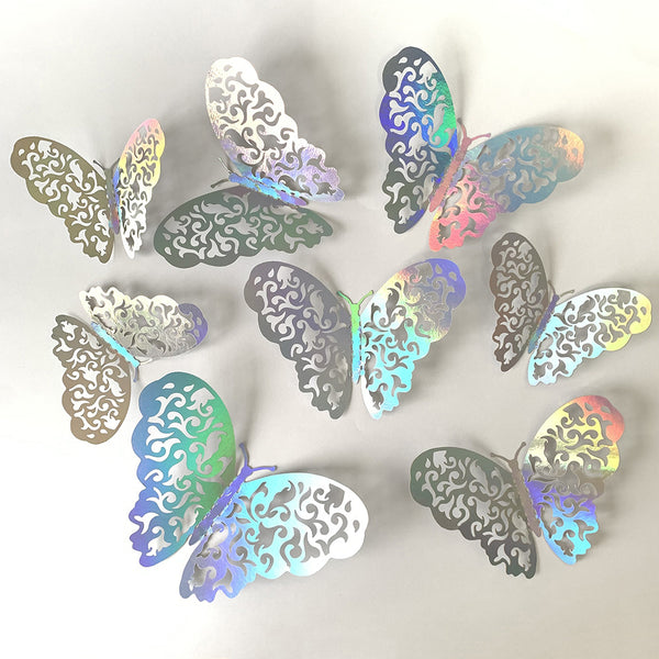 Pegatinas Decorativas de Mariposas 3D con Efecto Hueco