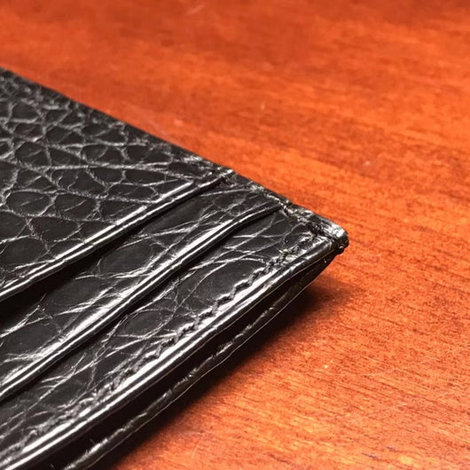 Billetera Hombre Cuero Genuino Patrón Cocodrilo Multi Tarjetas - Image 3