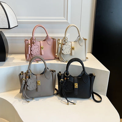 Bolsa Mensajera de Moda Estilo Bucket - Portátil y Versátil - Image 10