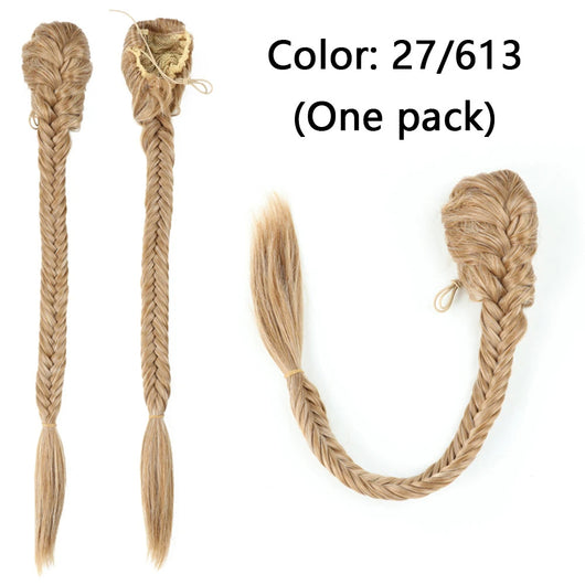 Peluca Trenza Sintética Cola de Caballo Estilo Fishtail para Mujer - Image 14