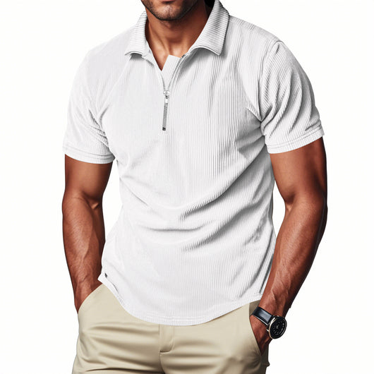 Polo Corduroy Holgado con Medio Cierre para Hombre - Image 13