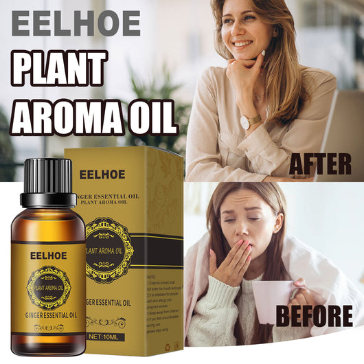 EELHOE Ginger Essential Oil 10ml bottle and box, a plant aroma and vegetable aromatic oil for massage or humidifier. - Image 18